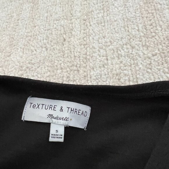 Madewell Texture and Thread Crepe Black Wrap Blouse Top S - Picture 2 of 11